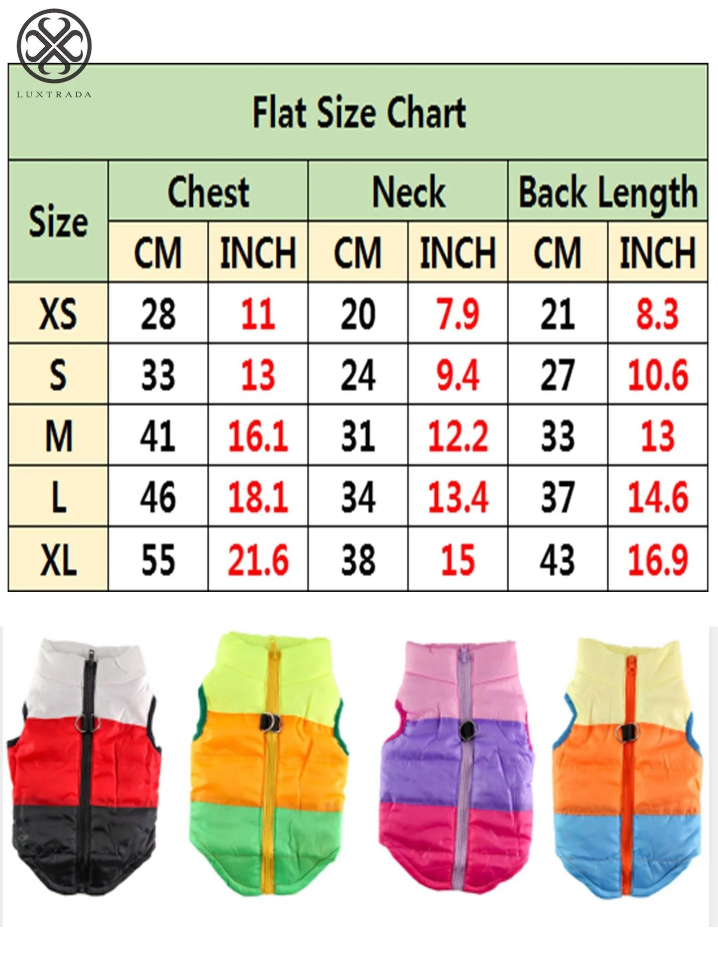 Dog Jackets for Winter Windproof Waterproof Cozy Dog Coat for Cold Weather Warm Apparel Clothes Puppy Dog Vest for Small Medium Dogs (Red+Black,M)