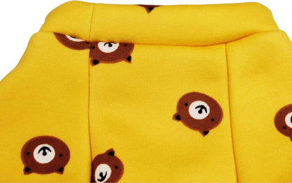 Cartoon Pattern Dog Clothes Cotton Dog Shirt for Pet Clothes Puppy T-Shirts Cat Tee Breathable (Bear, Small)