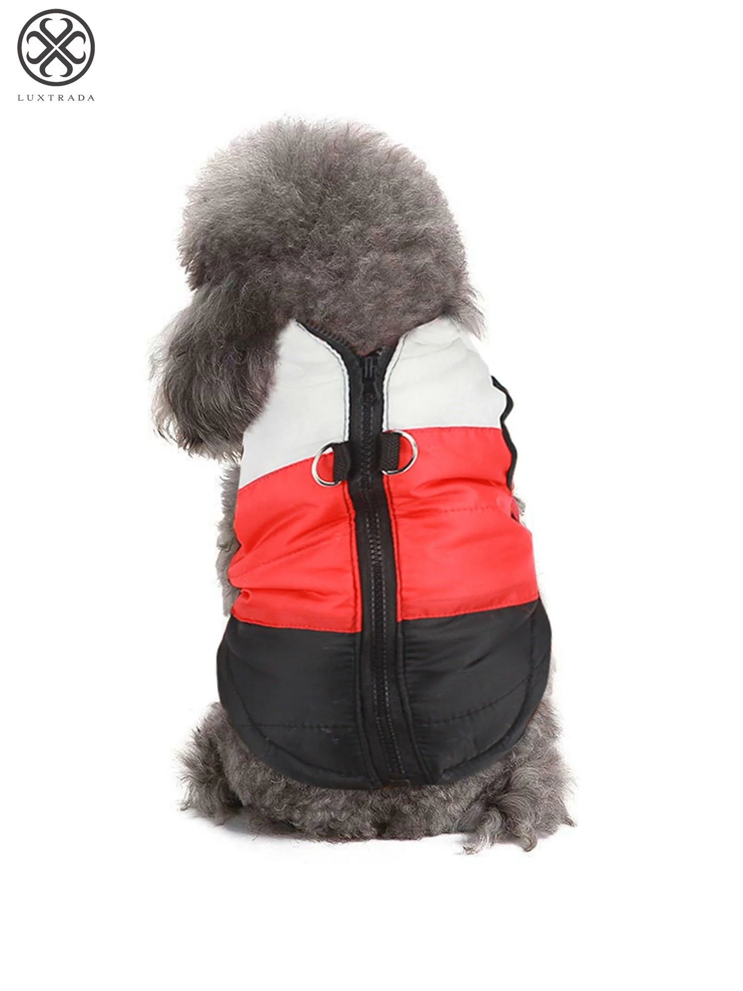 Dog Jackets for Winter Windproof Waterproof Cozy Dog Coat for Cold Weather Warm Apparel Clothes Puppy Dog Vest for Small Medium Dogs (Red+Black,M)