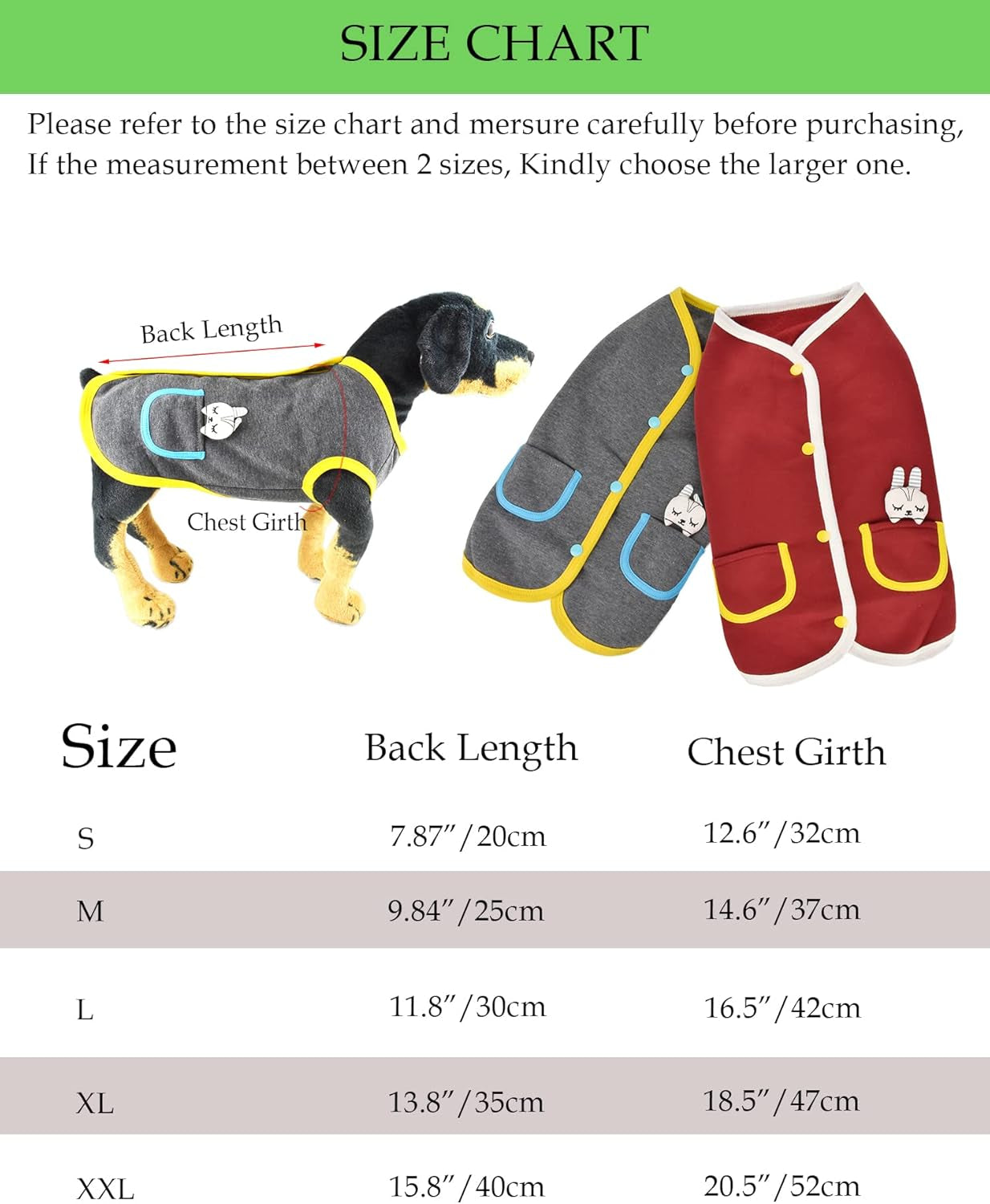 Dog Cardigan Dog Velvet Jacket Vest Coat Puppy Doggie Jacket 2 Units Pack, Dog Cats Fleece Sweaters, Dog Outfits with Button Closure for Small Medium Dogs Cats, Red & Gray