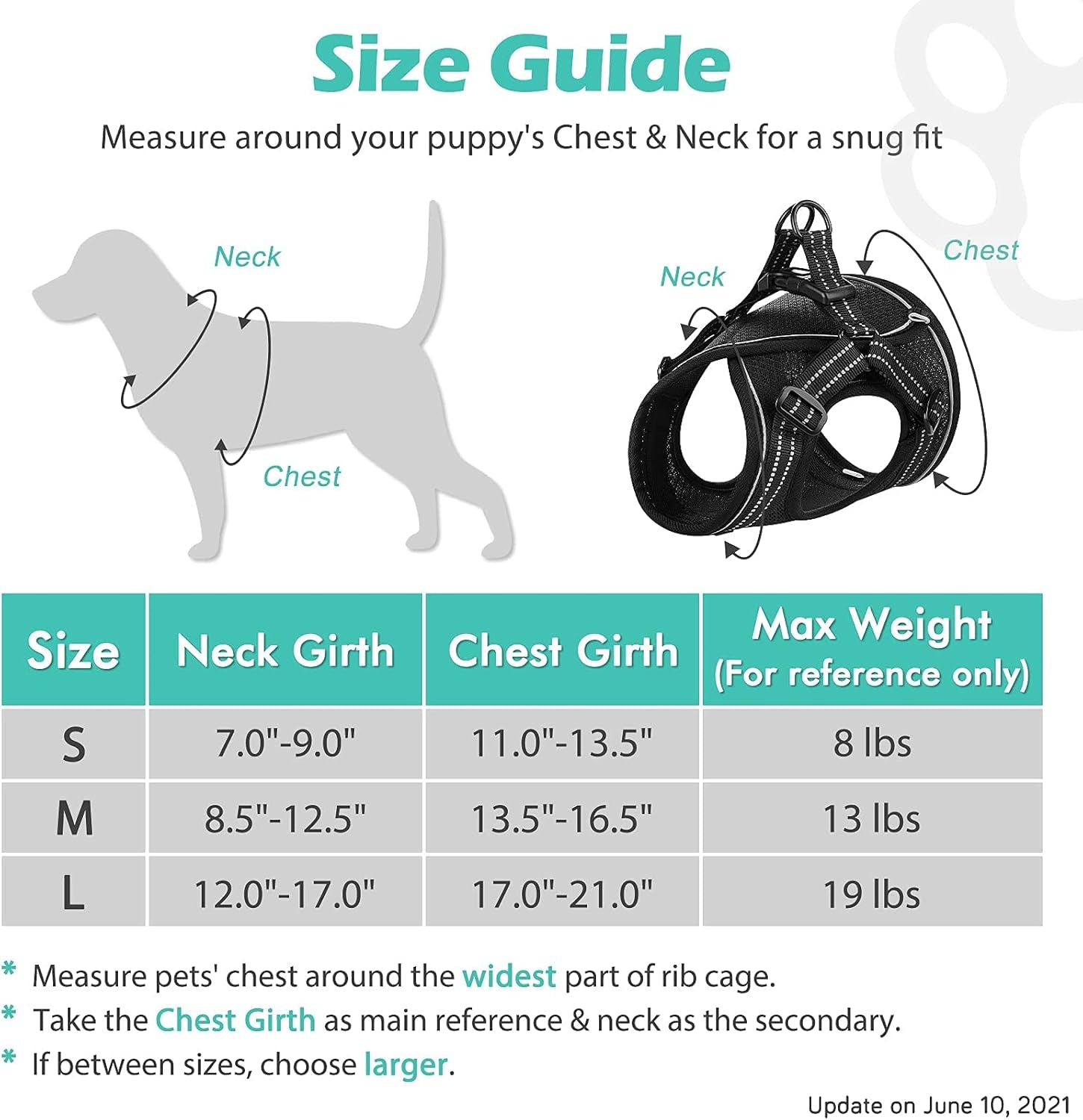 Small Dog Harness, Adjustable Puppy Harness, Soft Mesh Dog Harness for Small Dogs No Choke Dog Vest Harness Reflective Padded No Pull Dog Harness for Puppy Small Medium Dog Walking, Black, M