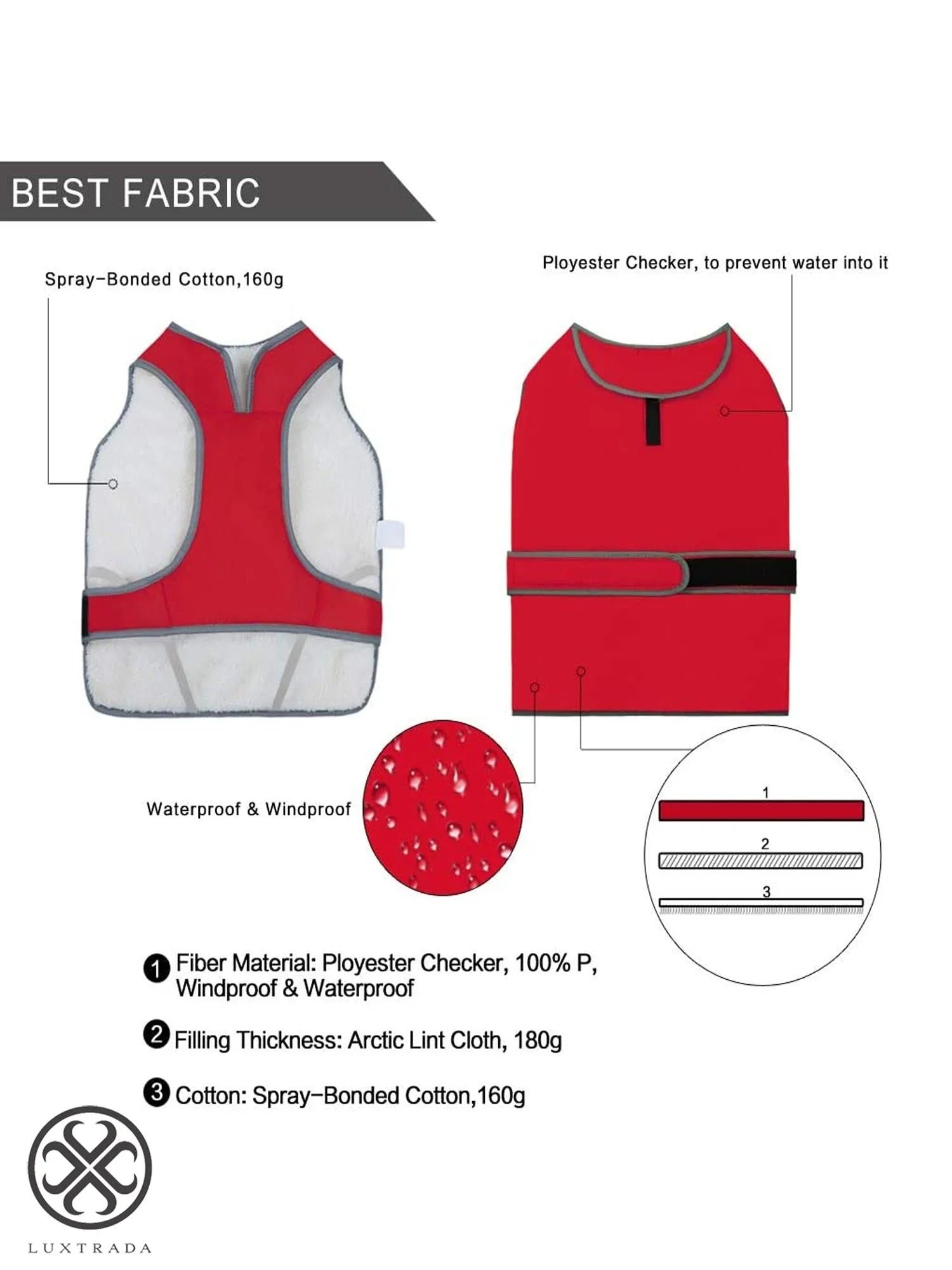 Reflective Waterproof Windproof Dog Coat Cold Weather Warm Dog Jacket Reversible Stormguard Winter Dog Vest for Small Medium Large Dogs