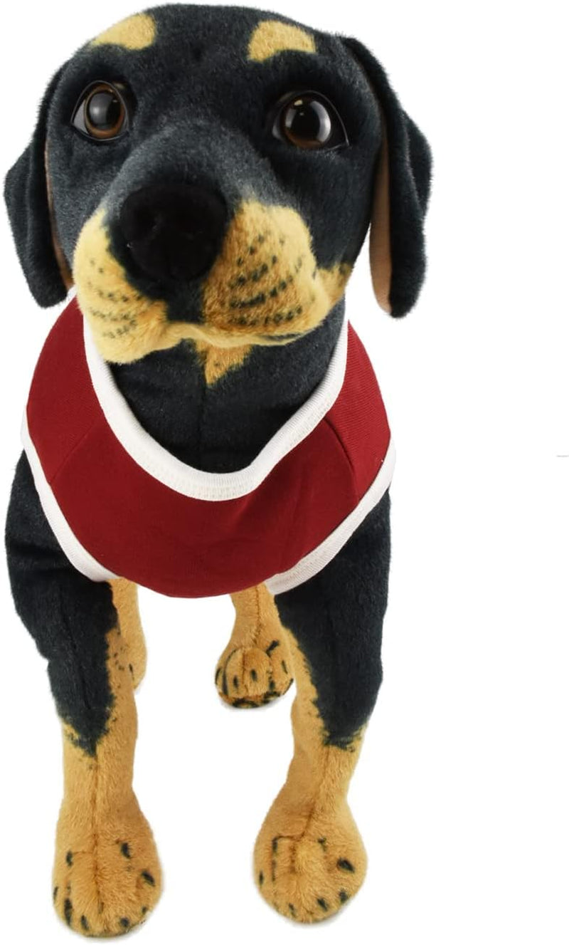 Dog Cardigan Dog Velvet Jacket Vest Coat Puppy Doggie Jacket 2 Units Pack, Dog Cats Fleece Sweaters, Dog Outfits with Button Closure for Small Medium Dogs Cats, Red & Gray