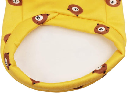 Cartoon Pattern Dog Clothes Cotton Dog Shirt for Pet Clothes Puppy T-Shirts Cat Tee Breathable (Bear, Small)