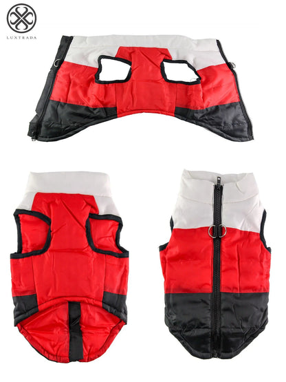 Dog Jackets for Winter Windproof Waterproof Cozy Dog Coat for Cold Weather Warm Apparel Clothes Puppy Dog Vest for Small Medium Dogs (Red+Black,M)