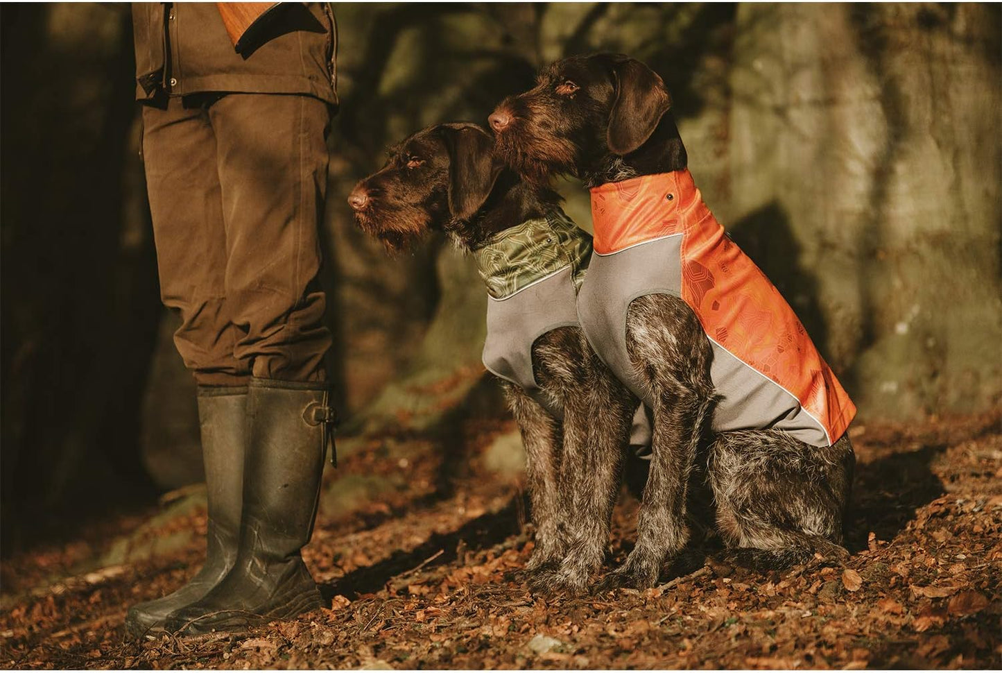 Worker Vest, Hunting/Sportsman Dog Vest, Orange Camo, L