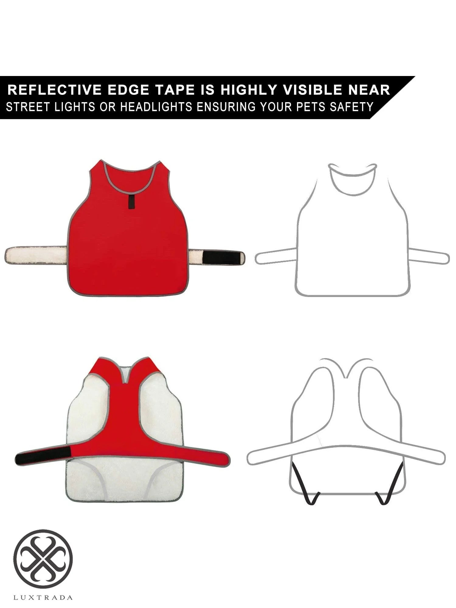 Reflective Waterproof Windproof Dog Coat Cold Weather Warm Dog Jacket Reversible Stormguard Winter Dog Vest for Small Medium Large Dogs