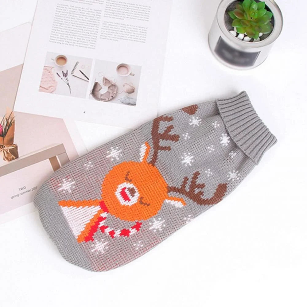 Christmas Dog Sweater Vest Xmas Puppy Costume Pet Holiday Warm Fall Winter Clothes for Small Medium Large Dogs Cats Pullover Cat Sweaters Outfits