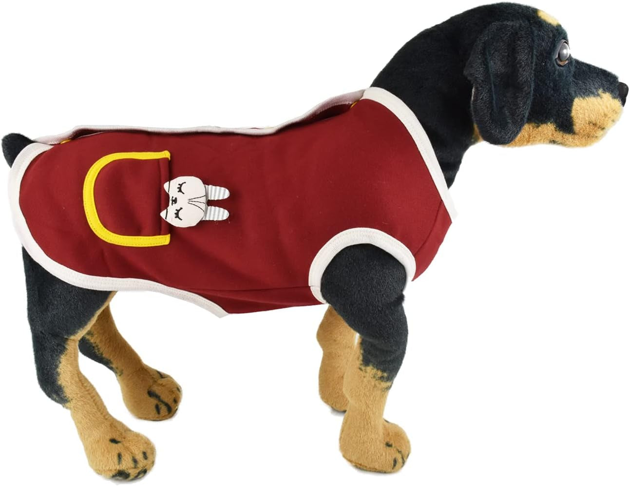 Dog Cardigan Dog Velvet Jacket Vest Coat Puppy Doggie Jacket 2 Units Pack, Dog Cats Fleece Sweaters, Dog Outfits with Button Closure for Small Medium Dogs Cats, Red & Gray