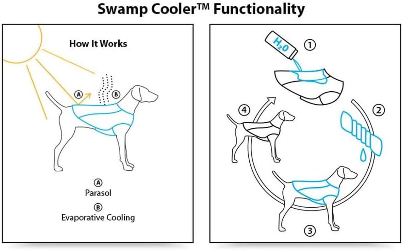 Cooling Vest for Dogs, Large Breeds, Size: Large, Graphite Grey, Swamp Cooler, 05402-033L