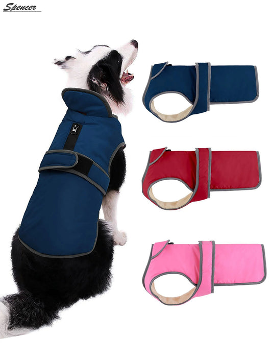 Polyester & Cotton Dog Coat & Jacket, Navy Blue, XL