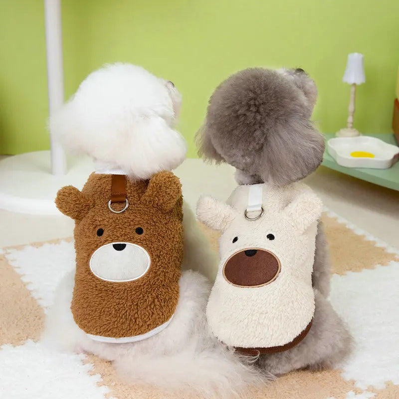 Soft Fleece Dog Cat Vest Winter Warm Pet Clothes for Puppy Maltese Schnauzer Sweater Chihuahua French-Bulldog Pug Apparels