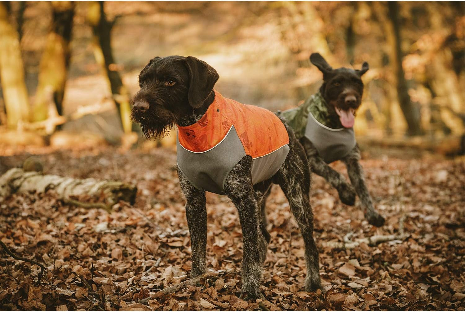 Worker Vest, Hunting/Sportsman Dog Vest, Orange Camo, L
