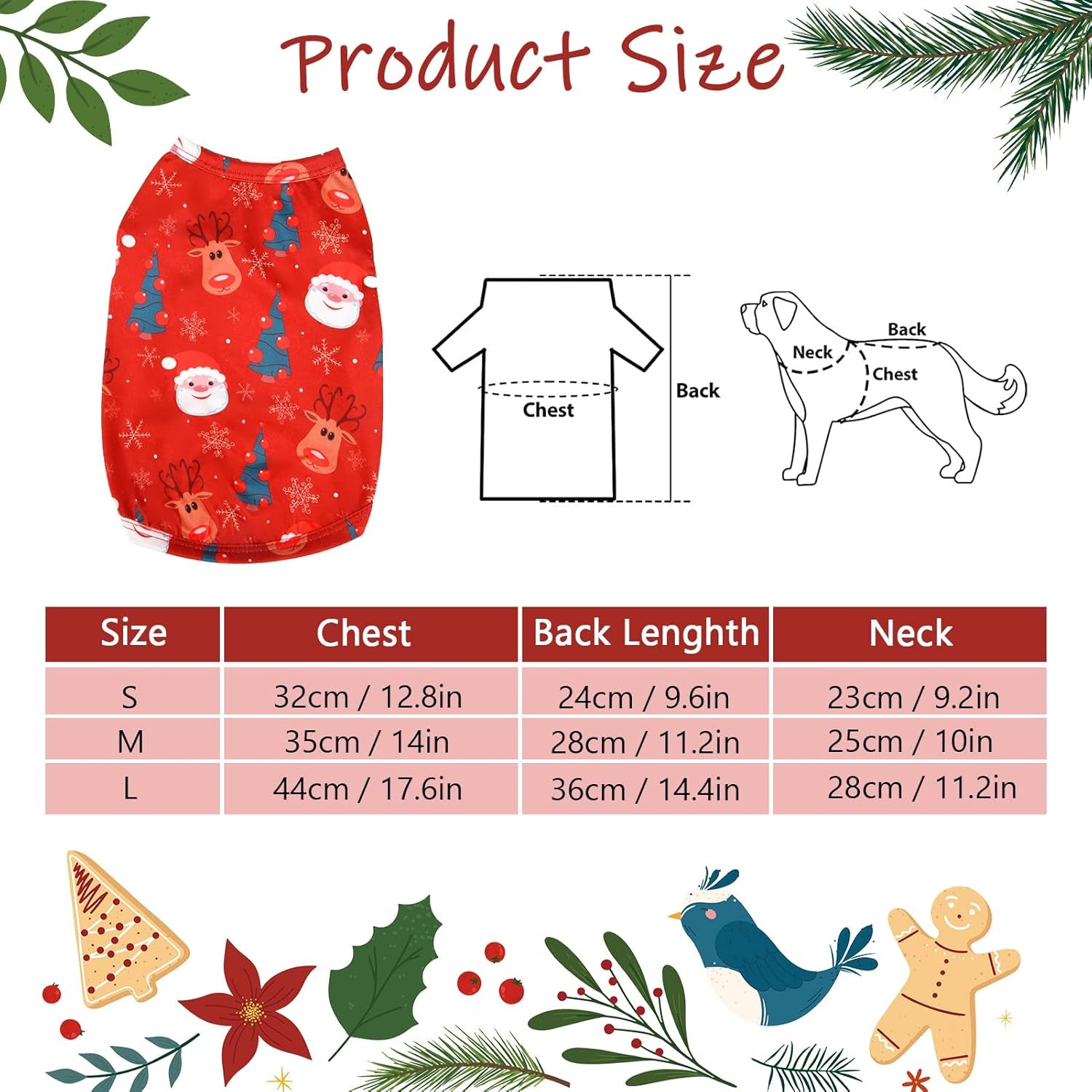6 Pieces Dog Shirt Holiday Pet Vest Shirt Apparel Festival Puppy Dog Cute T-Shirt Clothes for Pet Christmas Valentine'S Day Irish Independence Day(Medium)