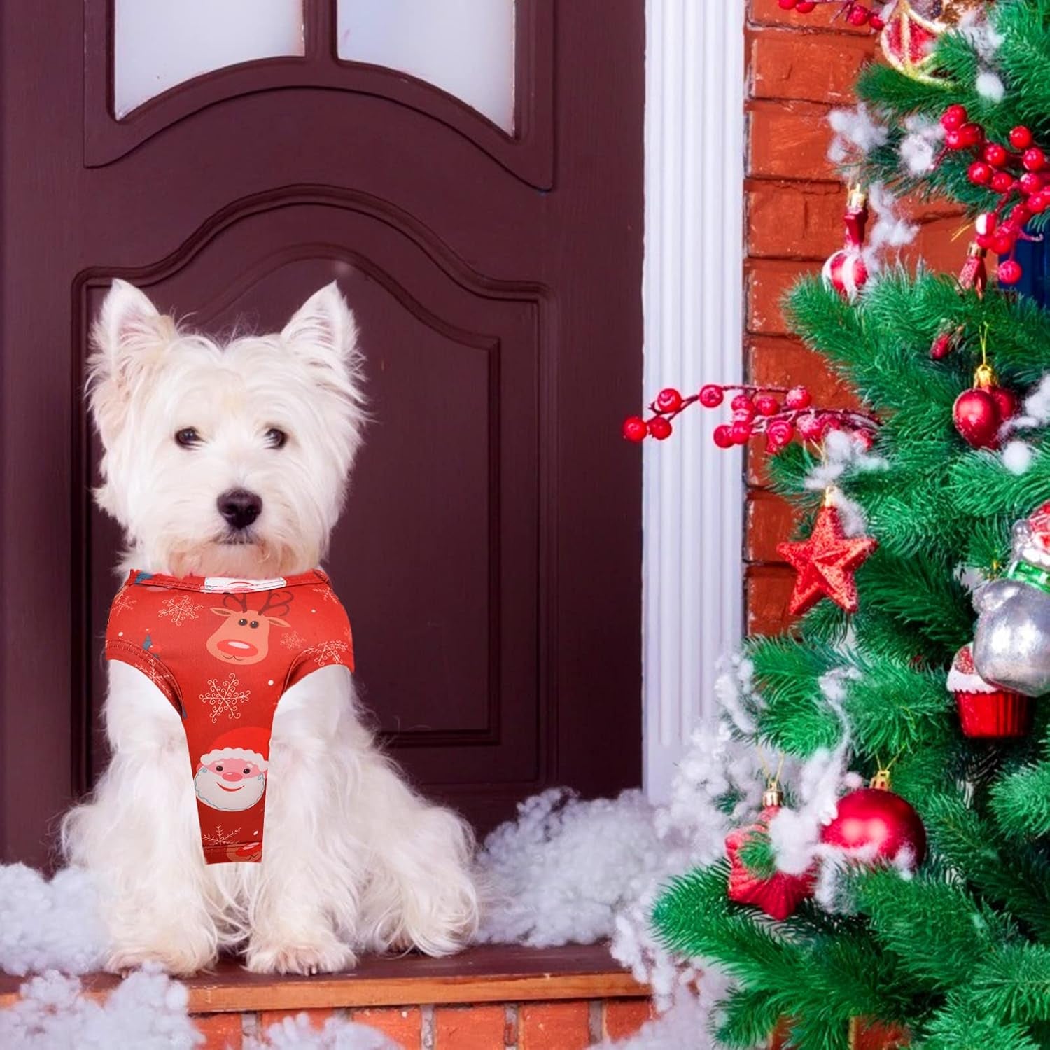 6 Pieces Dog Shirt Holiday Pet Vest Shirt Apparel Festival Puppy Dog Cute T-Shirt Clothes for Pet Christmas Valentine'S Day Irish Independence Day(Medium)
