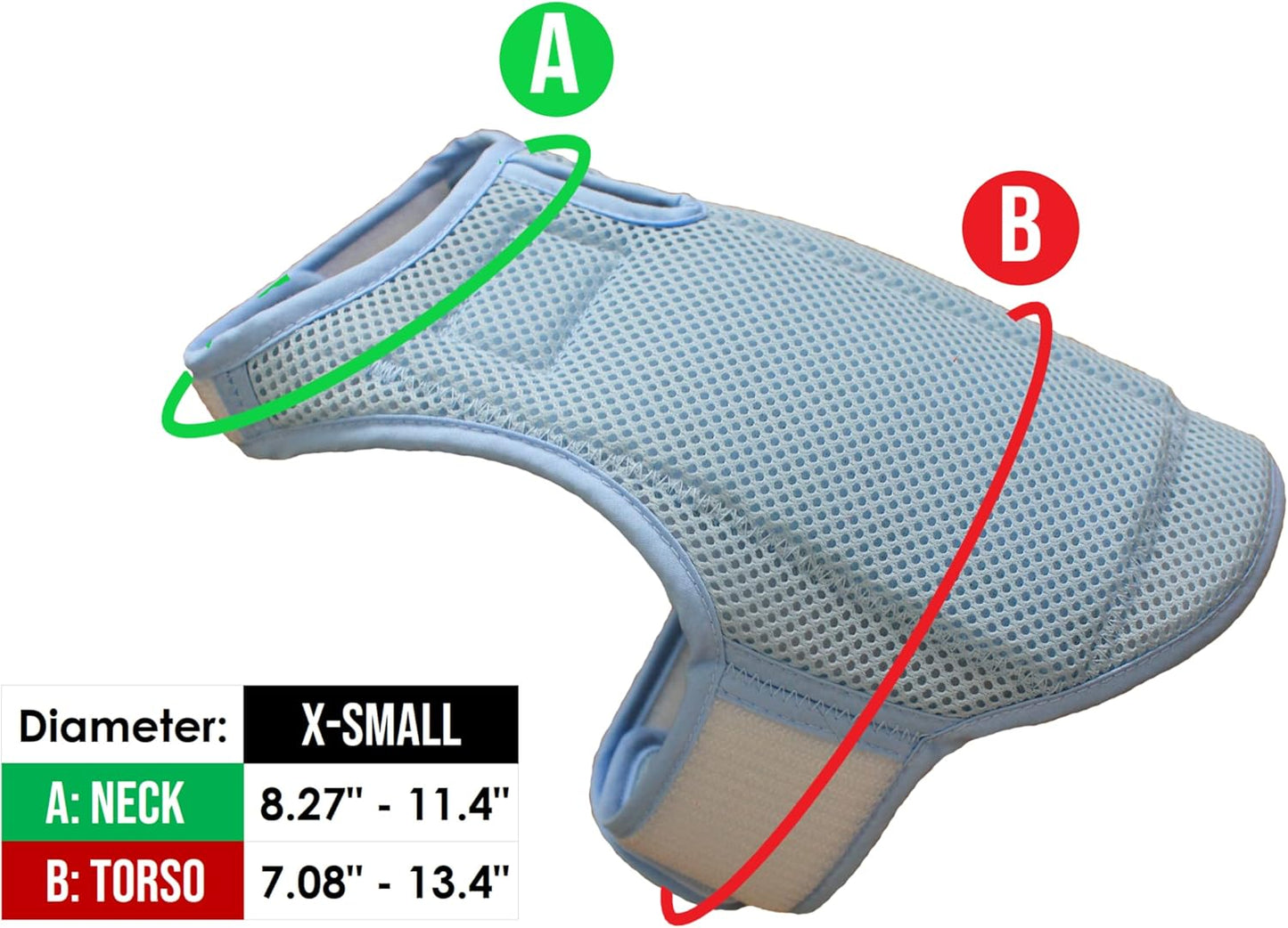 Cooling Vest for Dogs, Dog Vest Harness with Innovative Ice Packs for Optimum Temperature & Longer Cooling Time, Prevent Heat-Stroke, Applicable to All Breeds of Canines (X-Small Size)