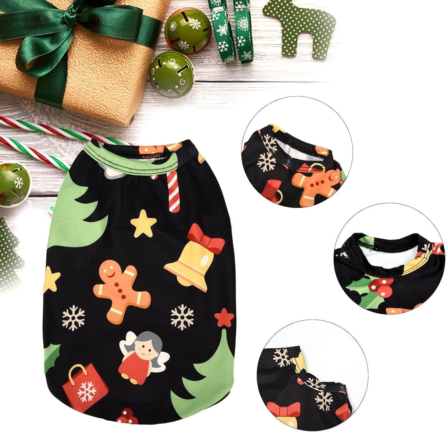 6 Pieces Dog Shirt Holiday Pet Vest Shirt Apparel Festival Puppy Dog Cute T-Shirt Clothes for Pet Christmas Valentine'S Day Irish Independence Day(Medium)