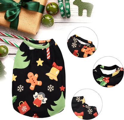 6 Pieces Dog Shirt Holiday Pet Vest Shirt Apparel Festival Puppy Dog Cute T-Shirt Clothes for Pet Christmas Valentine'S Day Irish Independence Day(Medium)