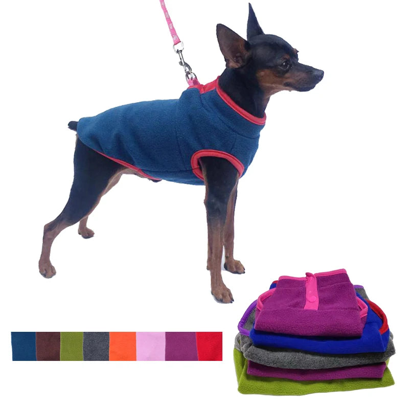 Fleece Dog Clothes for Small Dogs Spring Autumn Warm Puppy Cats Vest Shih Tzu Chihuahua Clothing French Bulldog Jacket Pug Coats