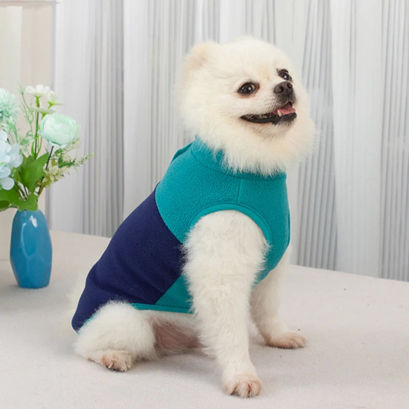 Fleece Dog Clothes for Small Dogs Spring Autumn Warm Puppy Cats Vest Shih Tzu Chihuahua Clothing French Bulldog Jacket Pug Coats