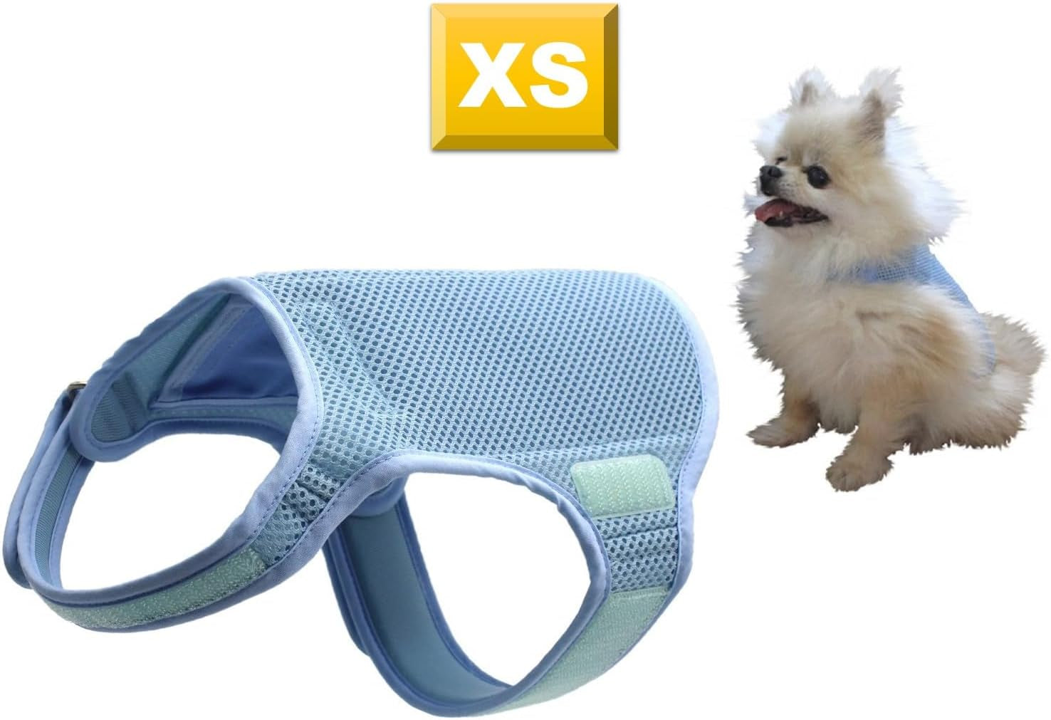 Cooling Vest for Dogs, Dog Vest Harness with Innovative Ice Packs for Optimum Temperature & Longer Cooling Time, Prevent Heat-Stroke, Applicable to All Breeds of Canines (X-Small Size)