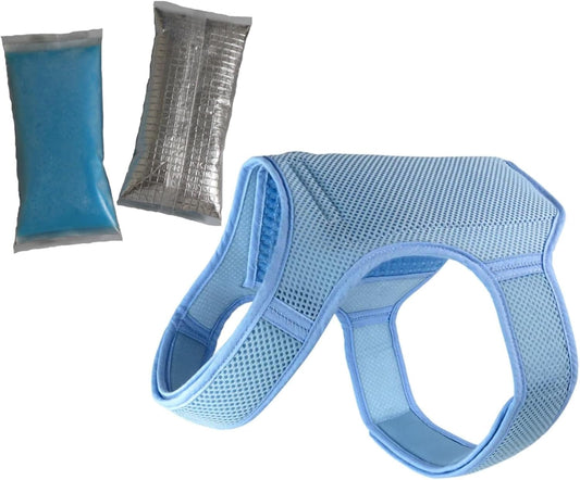 Cooling Vest for Dogs, Dog Vest Harness with Innovative Ice Packs for Optimum Temperature & Longer Cooling Time, Prevent Heat-Stroke, Applicable to All Breeds of Canines (X-Small Size)